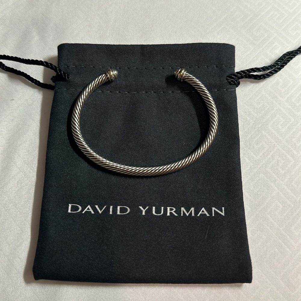 David Yurman Cable Classics Bracelet in Sterling Silver with 18K Yellow Gold